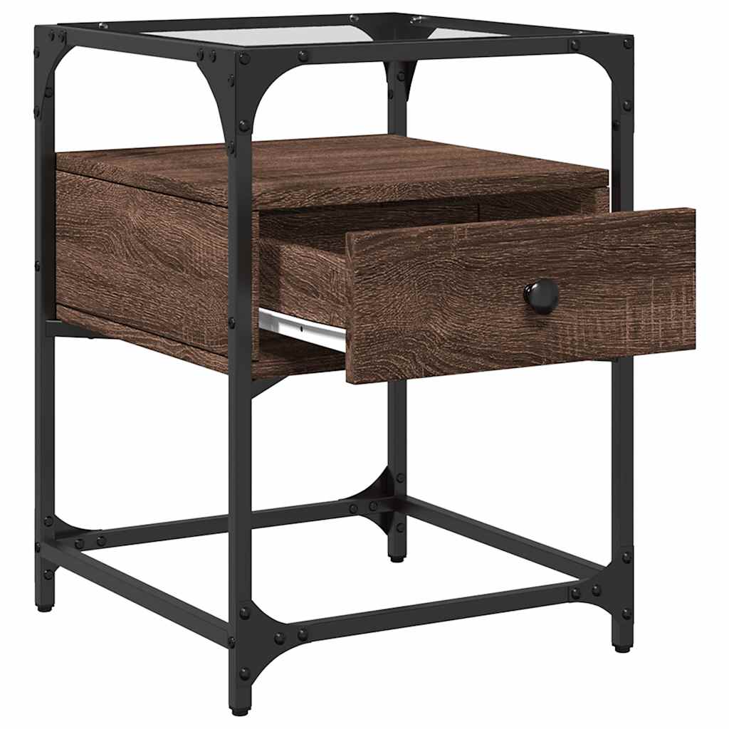 vidaXL Noptieră, stejar maro, 40x40x55 cm, lemn compozit