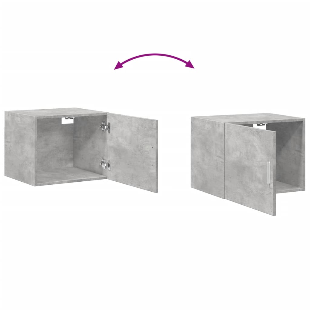 vidaXL Dulap de perete, gri beton, 50x42,5x40 cm, lemn prelucrat