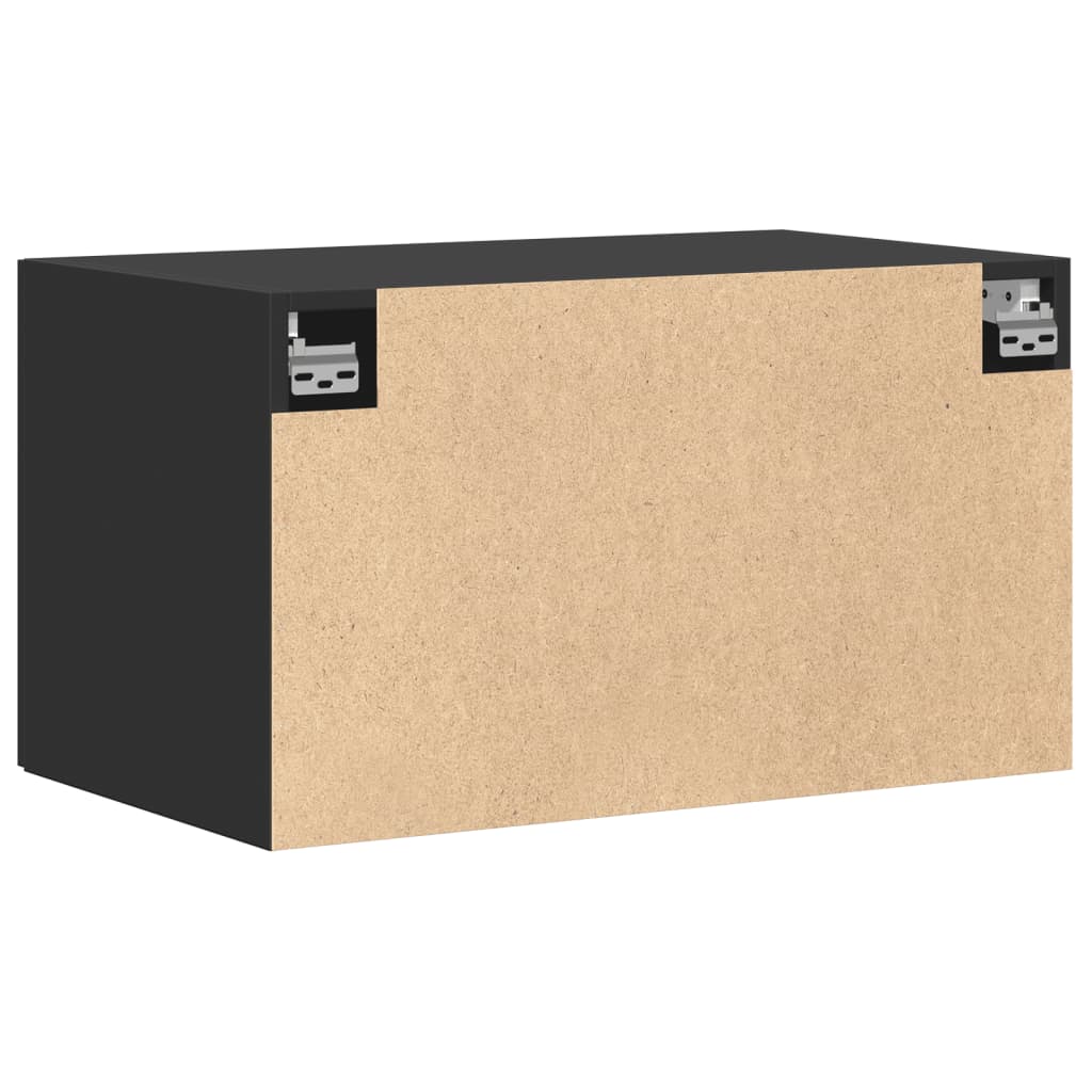 vidaXL Dulap de perete, negru, 70x42,5x40 cm, lemn compozit