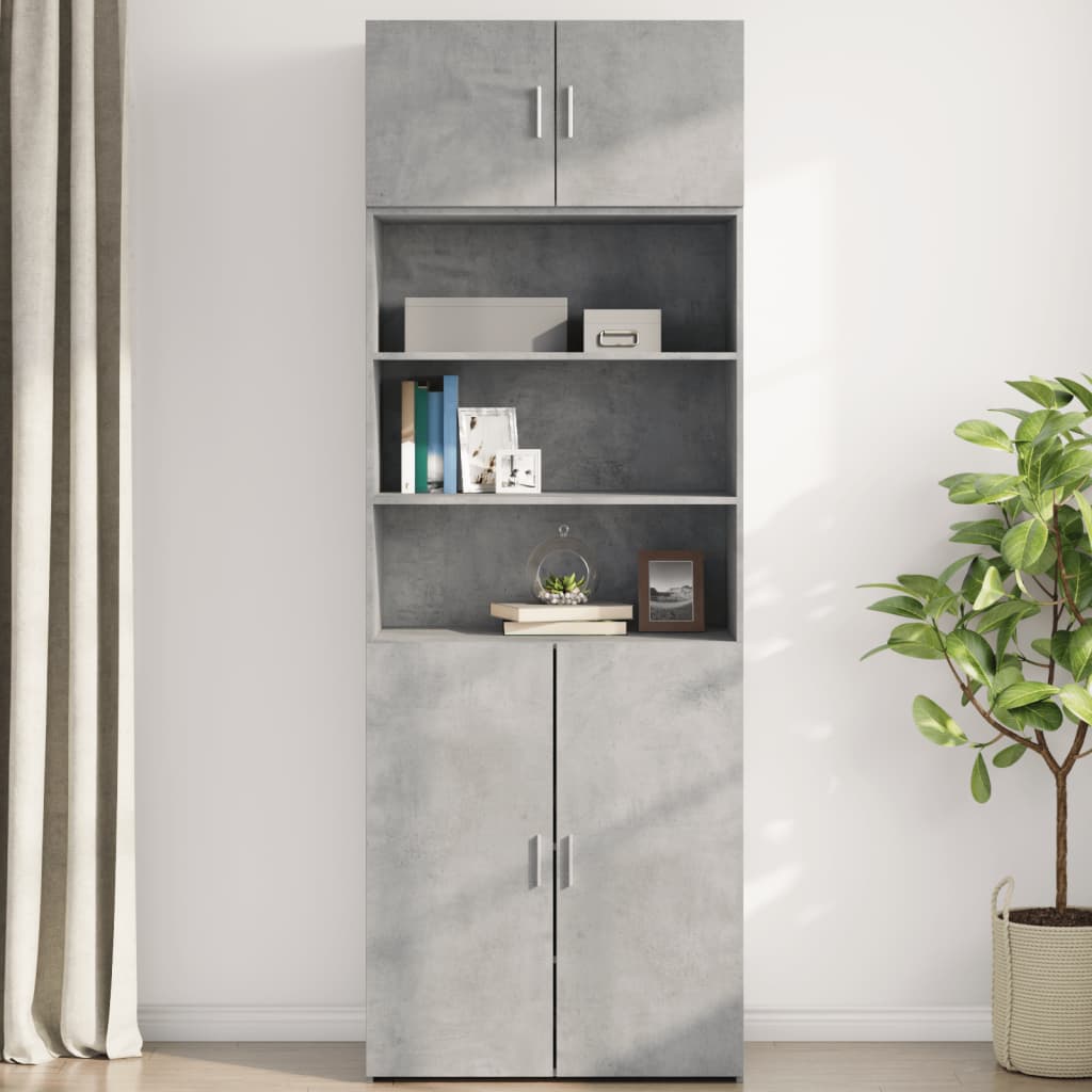 vidaXL Dulap de perete, gri beton, 80x42,5x40 cm, lemn prelucrat