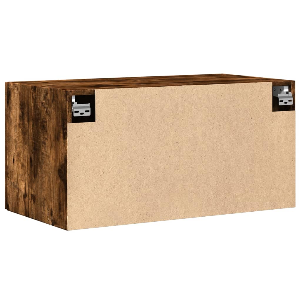 vidaXL Dulap de perete, stejar fumuriu, 80x42,5x40 cm, lemn compozit