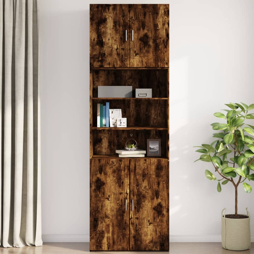 vidaXL Dulap de perete, stejar fumuriu, 80x42,5x64 cm, lemn compozit vidaXL Dulap de perete, stejar fumuriu, 80x42,5x64 cm, lemn compozit