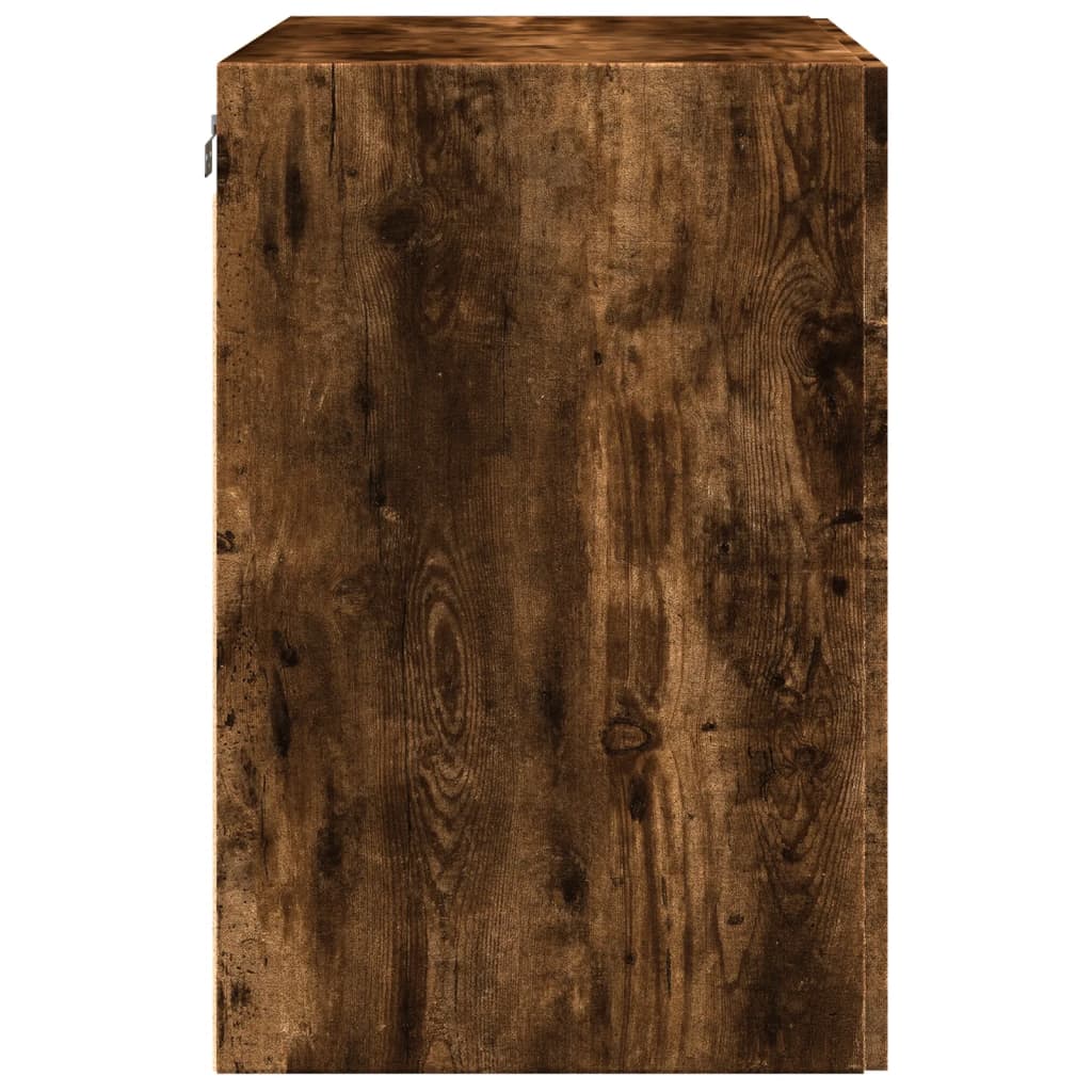 vidaXL Dulap de perete, stejar fumuriu, 80x42,5x64 cm, lemn compozit vidaXL Dulap de perete, stejar fumuriu, 80x42,5x64 cm, lemn compozit