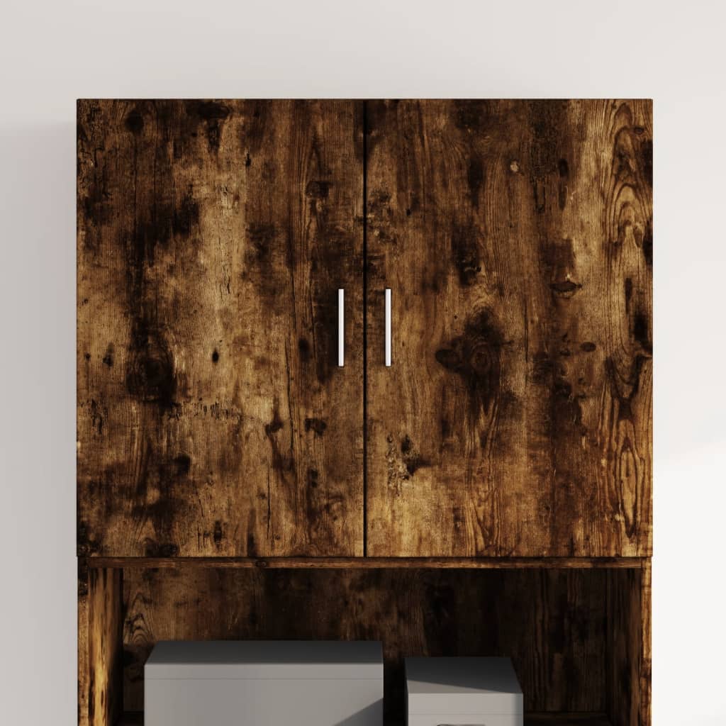 vidaXL Dulap de perete, stejar fumuriu, 80x42,5x64 cm, lemn compozit vidaXL Dulap de perete, stejar fumuriu, 80x42,5x64 cm, lemn compozit