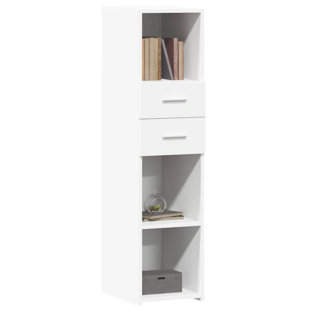 vidaXL Dulap înalt, alb, 30x42,5x124 cm, lemn prelucrat vidaXL Dulap înalt, alb, 30x42,5x124 cm, lemn prelucrat