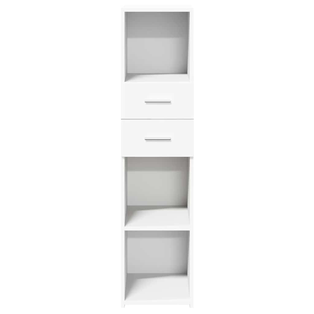 vidaXL Dulap înalt, alb, 30x42,5x124 cm, lemn prelucrat vidaXL Dulap înalt, alb, 30x42,5x124 cm, lemn prelucrat