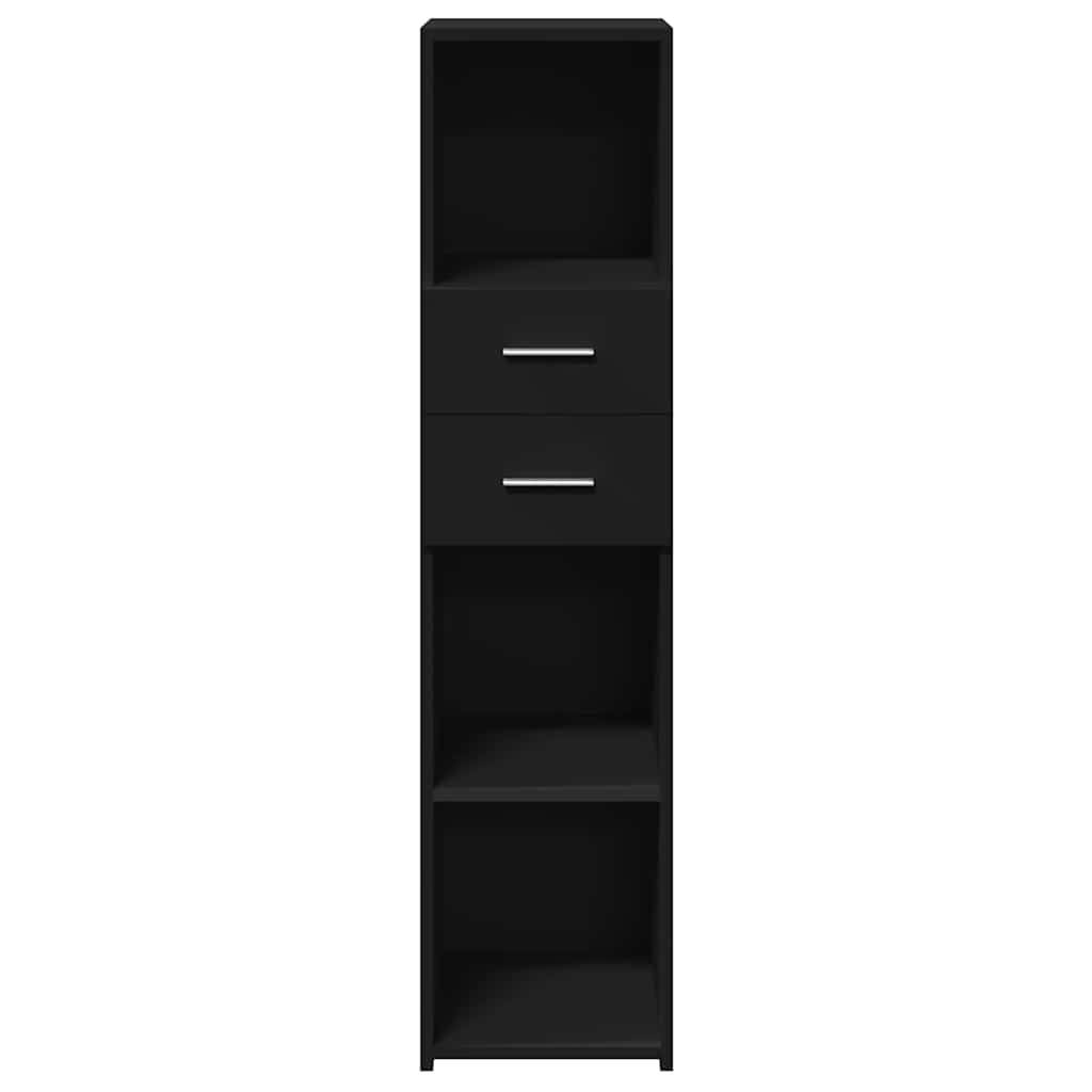 vidaXL Dulap înalt, negru, 30x42,5x124 cm, lemn prelucrat