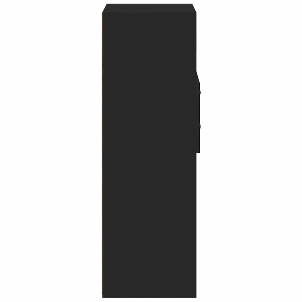 vidaXL Dulap înalt, negru, 30x42,5x124 cm, lemn prelucrat