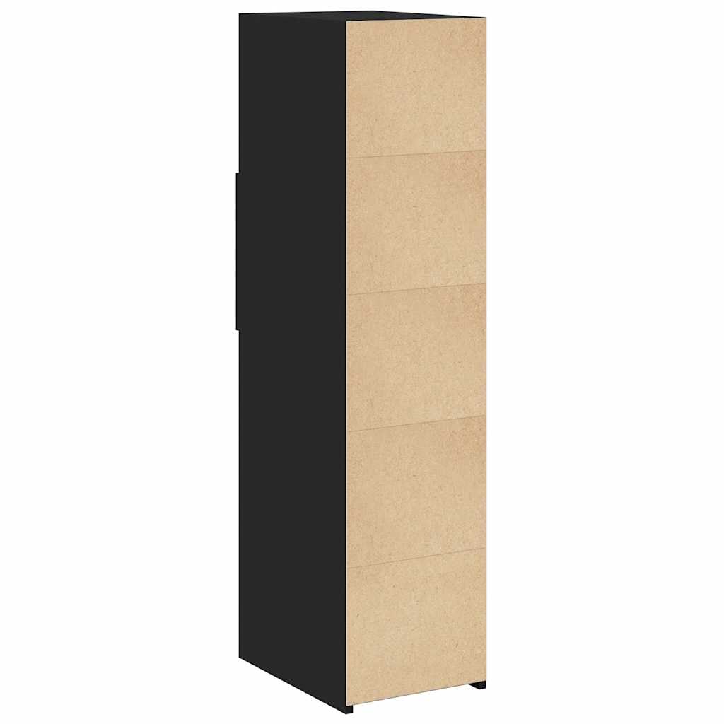 vidaXL Dulap înalt, negru, 30x42,5x124 cm, lemn prelucrat