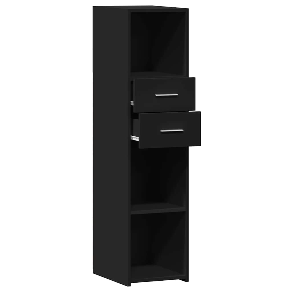 vidaXL Dulap înalt, negru, 30x42,5x124 cm, lemn prelucrat