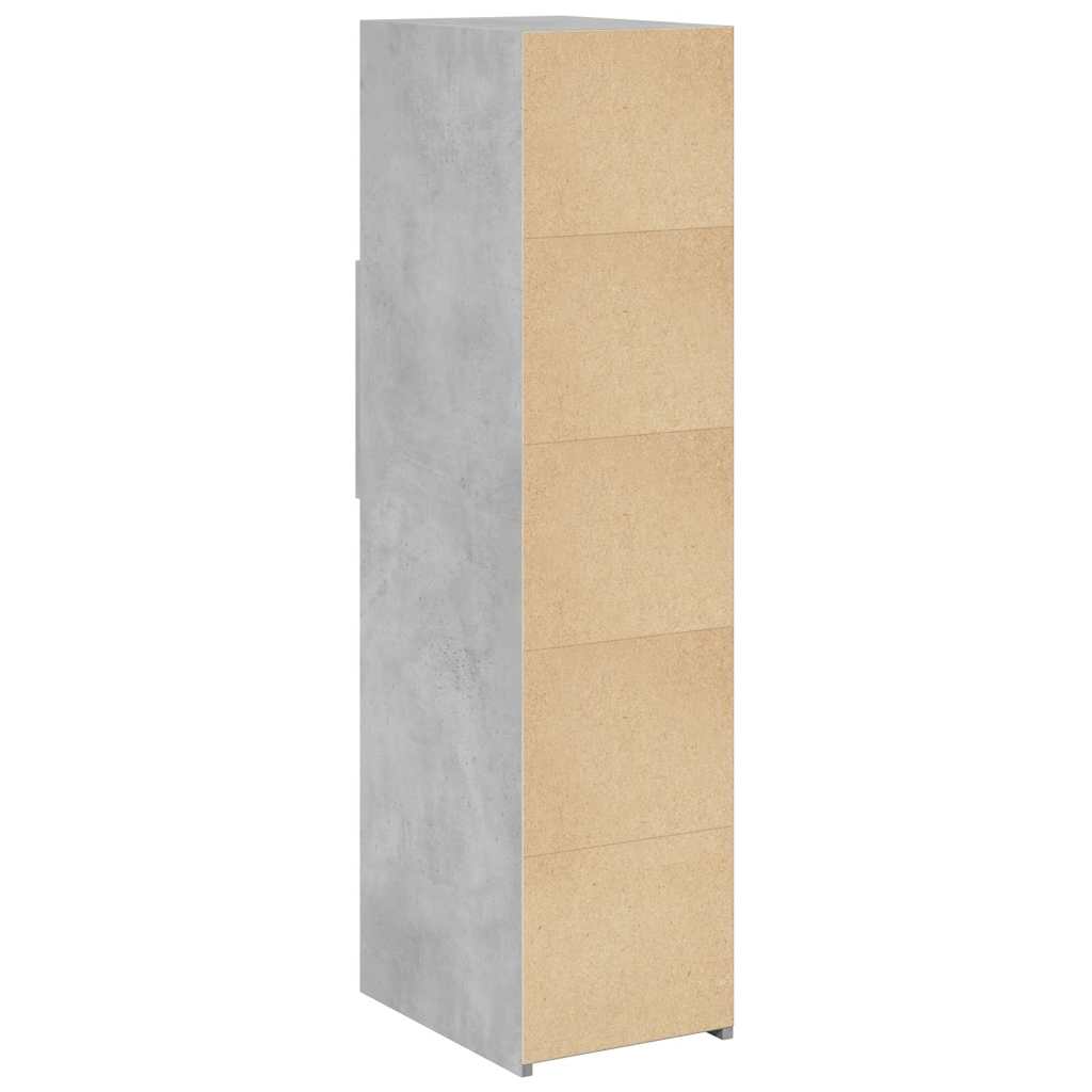 vidaXL Dulap înalt, gri beton, 30x42,5x124 cm, lemn prelucrat vidaXL Dulap înalt, gri beton, 30x42,5x124 cm, lemn prelucrat