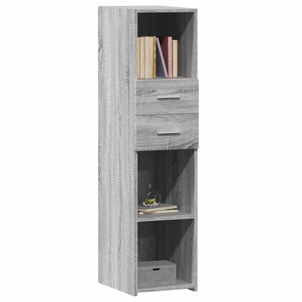 vidaXL Dulap înalt, gri sonoma, 30x42,5x124 cm, lemn prelucrat
