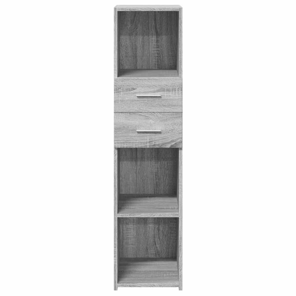vidaXL Dulap înalt, gri sonoma, 30x42,5x124 cm, lemn prelucrat