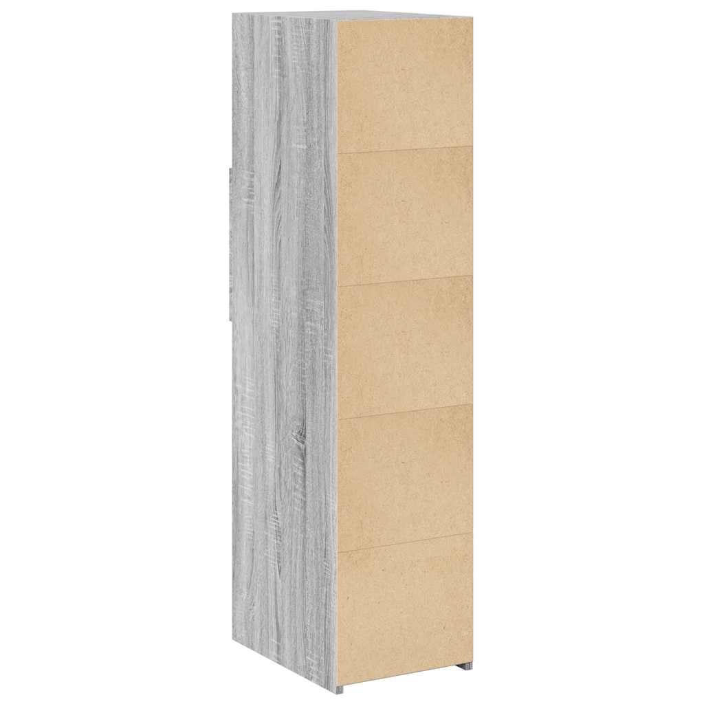 vidaXL Dulap înalt, gri sonoma, 30x42,5x124 cm, lemn prelucrat