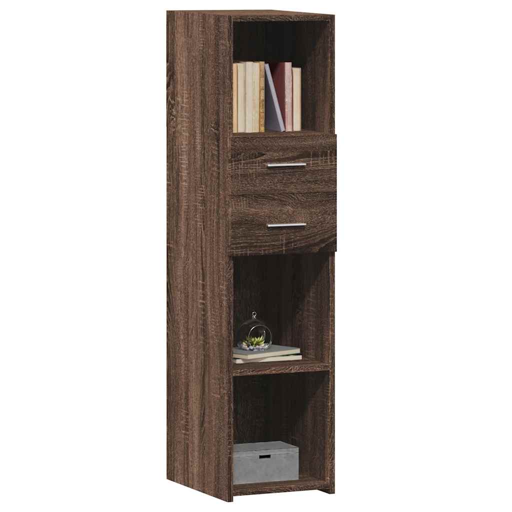 vidaXL Dulap înalt, stejar maro, 30x42,5x124 cm, lemn prelucrat vidaXL Dulap înalt, stejar maro, 30x42,5x124 cm, lemn prelucrat