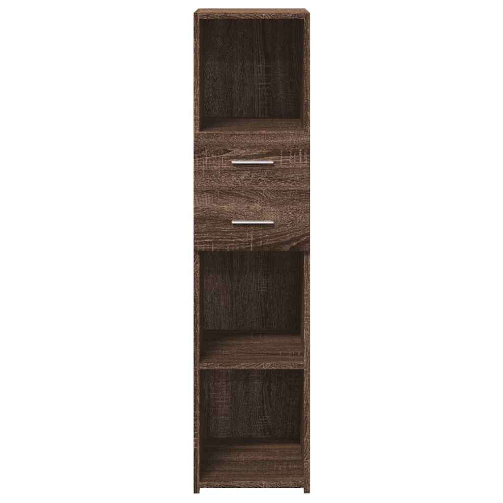 vidaXL Dulap înalt, stejar maro, 30x42,5x124 cm, lemn prelucrat vidaXL Dulap înalt, stejar maro, 30x42,5x124 cm, lemn prelucrat