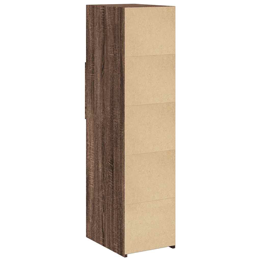 vidaXL Dulap înalt, stejar maro, 30x42,5x124 cm, lemn prelucrat vidaXL Dulap înalt, stejar maro, 30x42,5x124 cm, lemn prelucrat