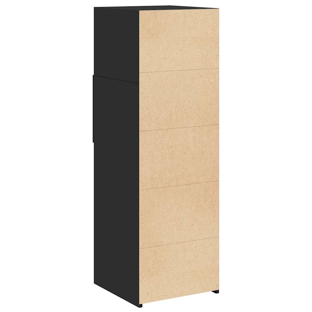 vidaXL Dulap înalt, negru, 40x42,5x124 cm, lemn prelucrat