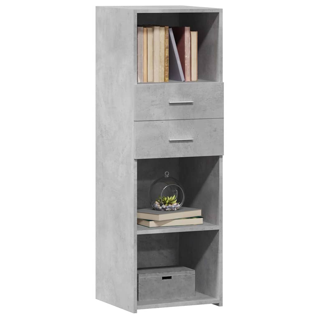 vidaXL Dulap înalt, gri beton, 40x42,5x124 cm, lemn prelucrat