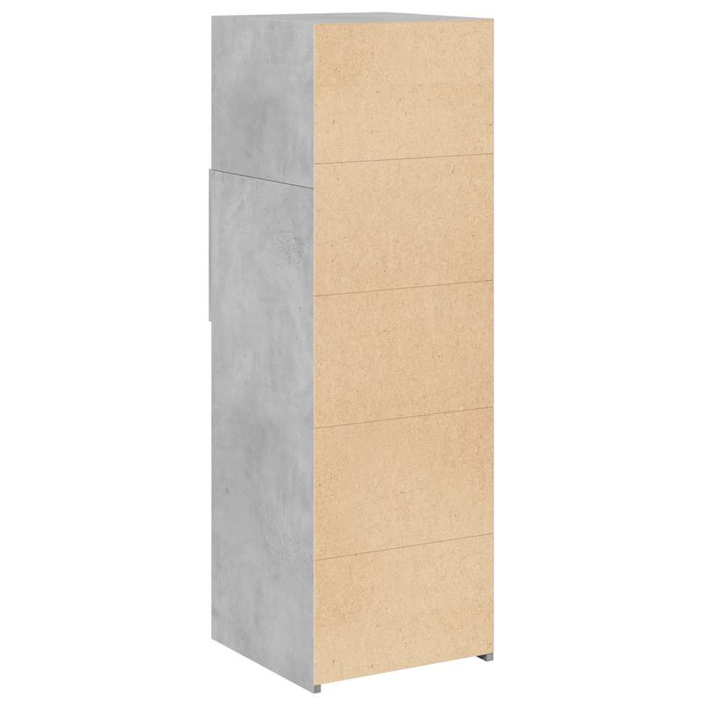 vidaXL Dulap înalt, gri beton, 40x42,5x124 cm, lemn prelucrat