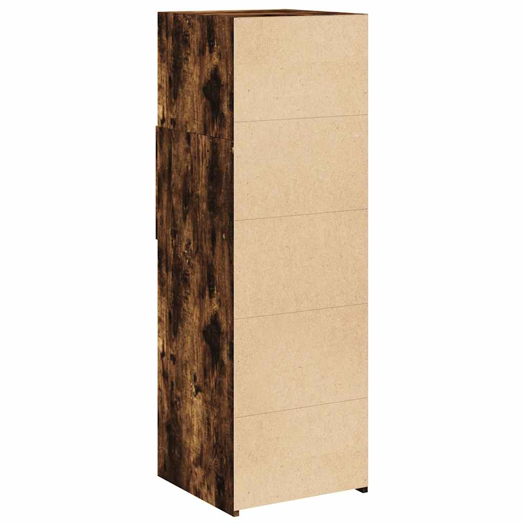 vidaXL Dulap înalt, stejar fumuriu, 40x42,5x124 cm, lemn prelucrat
