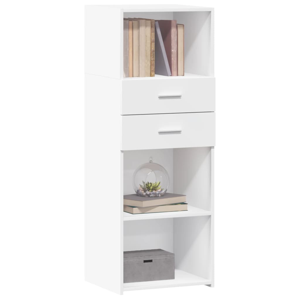 vidaXL Dulap înalt, alb, 45x42,5x124 cm, lemn prelucrat vidaXL Dulap înalt, alb, 45x42,5x124 cm, lemn prelucrat