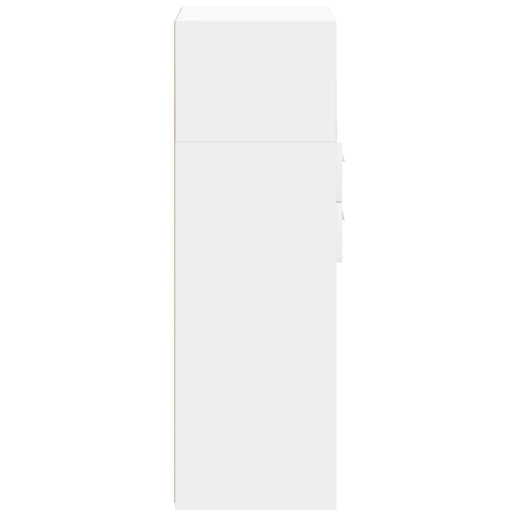vidaXL Dulap înalt, alb, 45x42,5x124 cm, lemn prelucrat vidaXL Dulap înalt, alb, 45x42,5x124 cm, lemn prelucrat