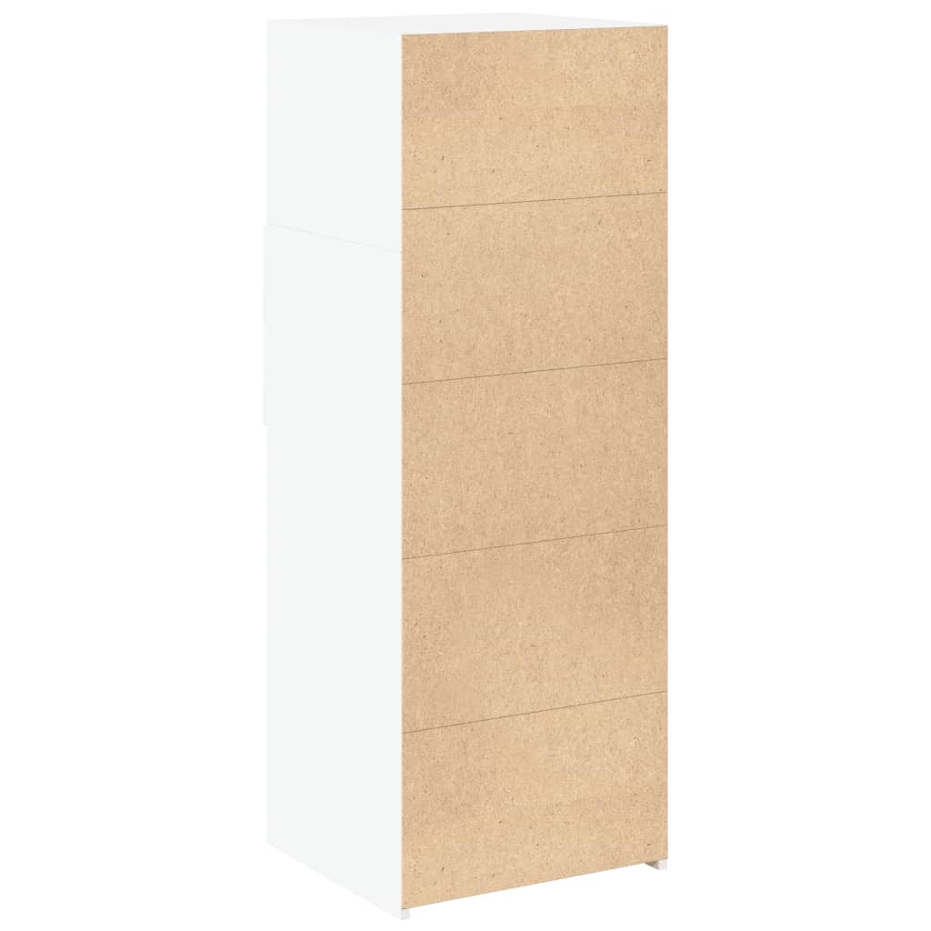 vidaXL Dulap înalt, alb, 45x42,5x124 cm, lemn prelucrat vidaXL Dulap înalt, alb, 45x42,5x124 cm, lemn prelucrat