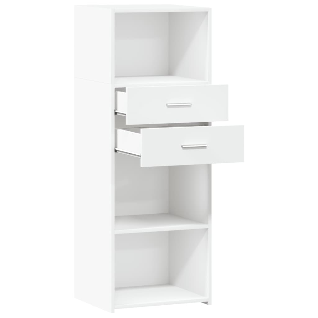 vidaXL Dulap înalt, alb, 45x42,5x124 cm, lemn prelucrat vidaXL Dulap înalt, alb, 45x42,5x124 cm, lemn prelucrat