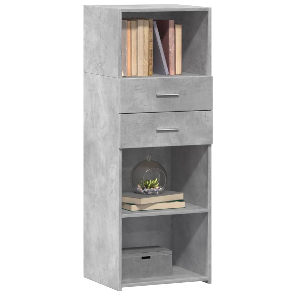 vidaXL Dulap înalt, gri beton, 45x42,5x124 cm, lemn prelucrat