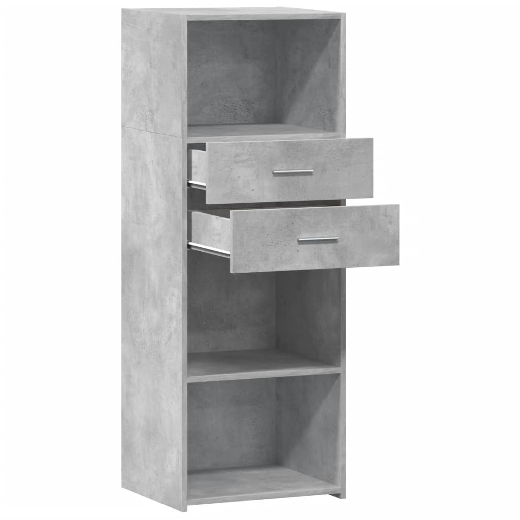 vidaXL Dulap înalt, gri beton, 45x42,5x124 cm, lemn prelucrat
