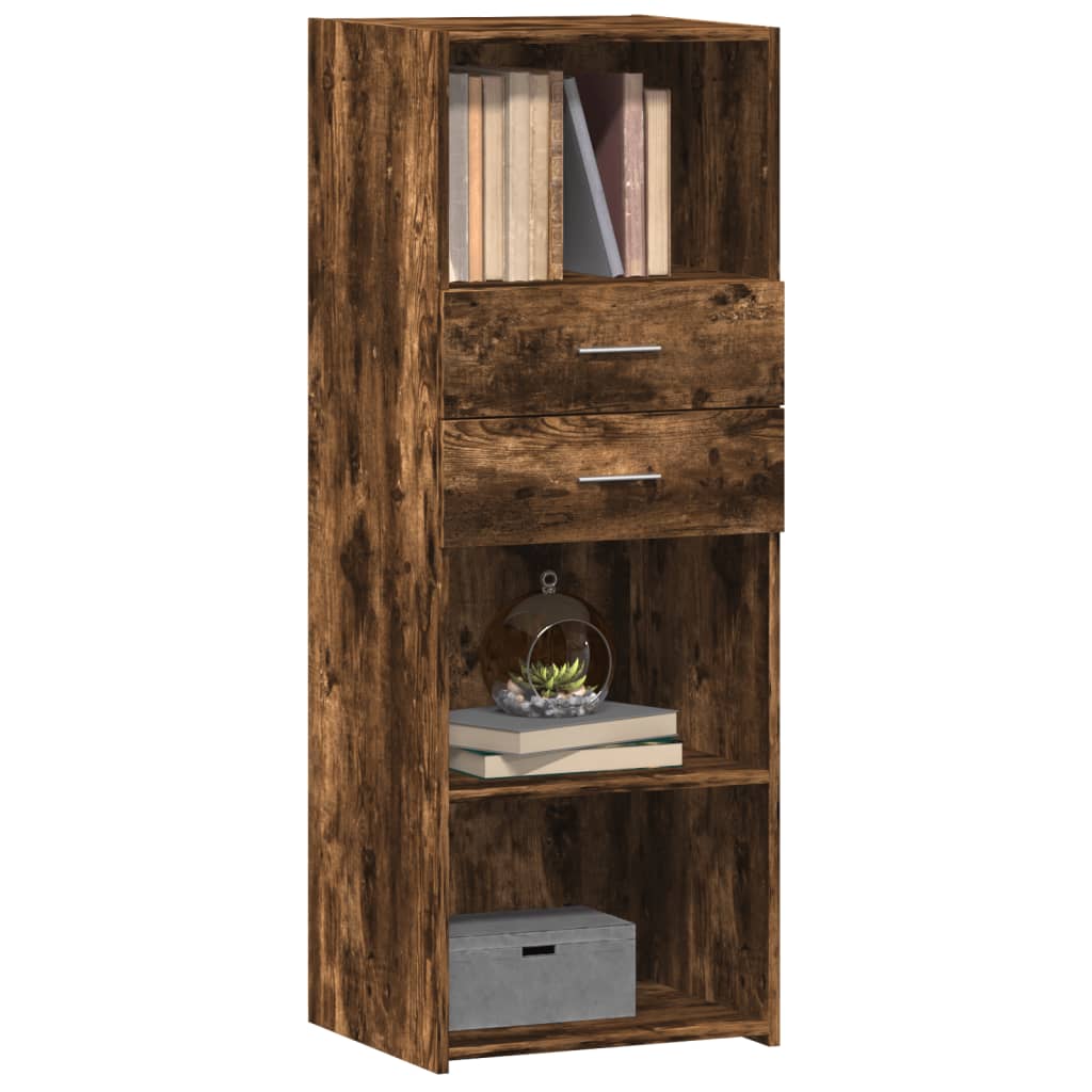 vidaXL Dulap înalt, stejar fumuriu, 45x42,5x124 cm, lemn prelucrat