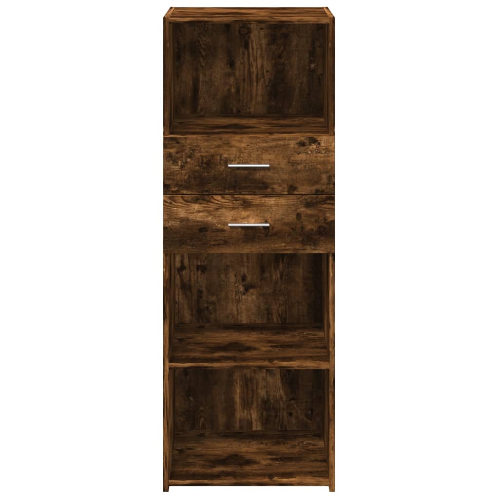 vidaXL Dulap înalt, stejar fumuriu, 45x42,5x124 cm, lemn prelucrat