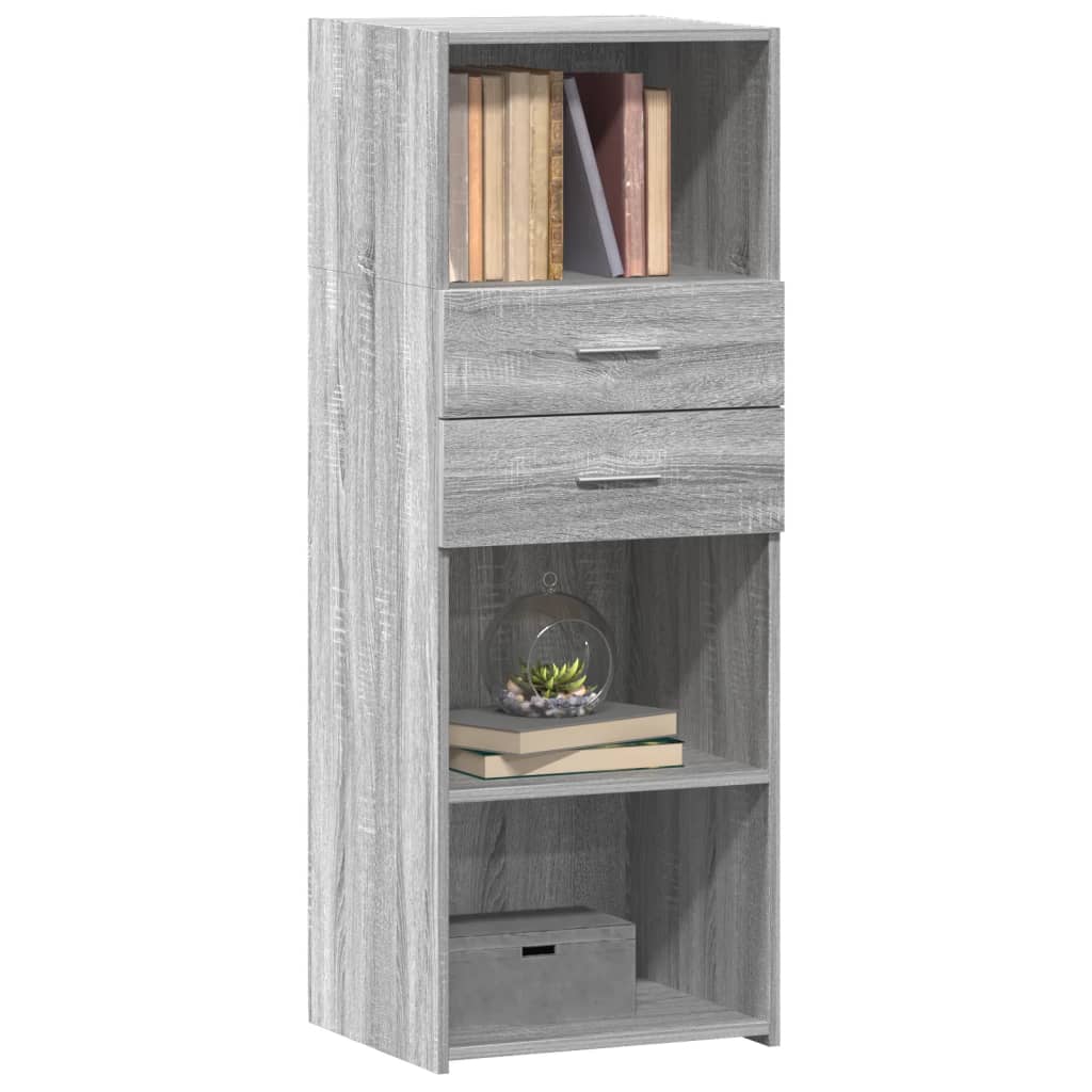 vidaXL Dulap înalt, sonoma gri, 45x42,5x124 cm, lemn prelucrat