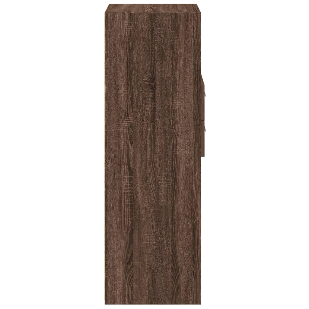 vidaXL Dulap înalt, stejar maro, 45x42,5x124 cm, lemn prelucrat