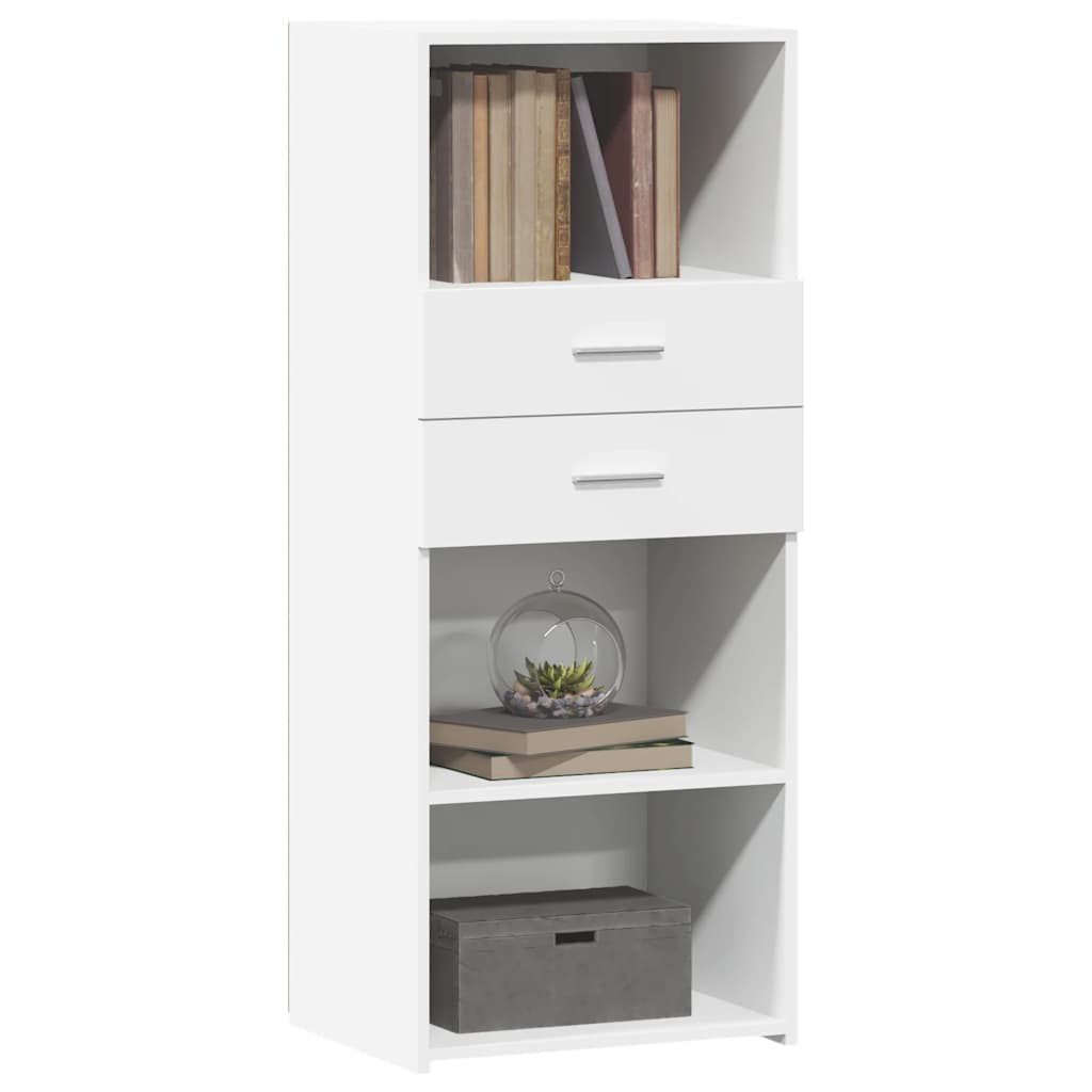 vidaXL Dulap înalt, alb, 50x42,5x124 cm, lemn prelucrat