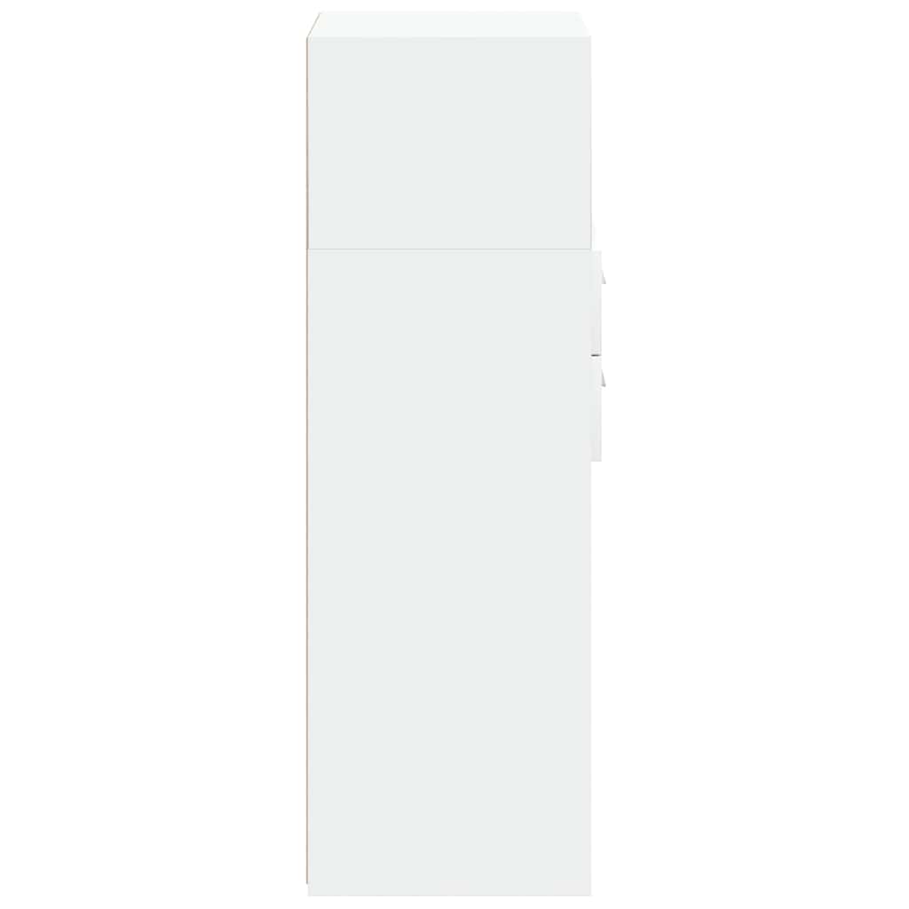 vidaXL Dulap înalt, alb, 50x42,5x124 cm, lemn prelucrat