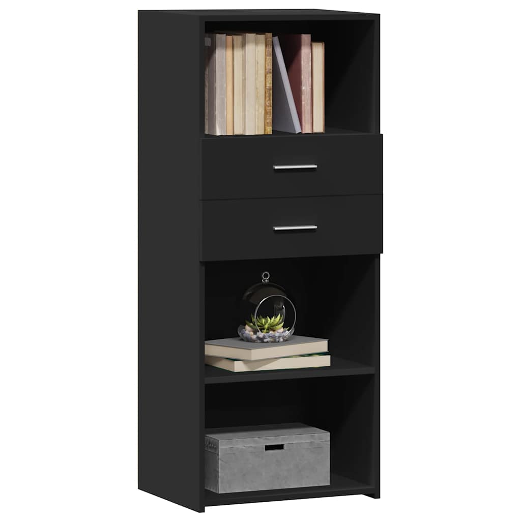 vidaXL Dulap înalt, negru, 50x42,5x124 cm, lemn prelucrat