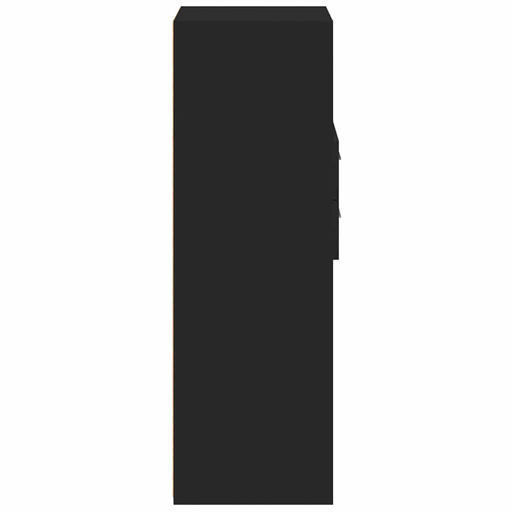 vidaXL Dulap înalt, negru, 50x42,5x124 cm, lemn prelucrat