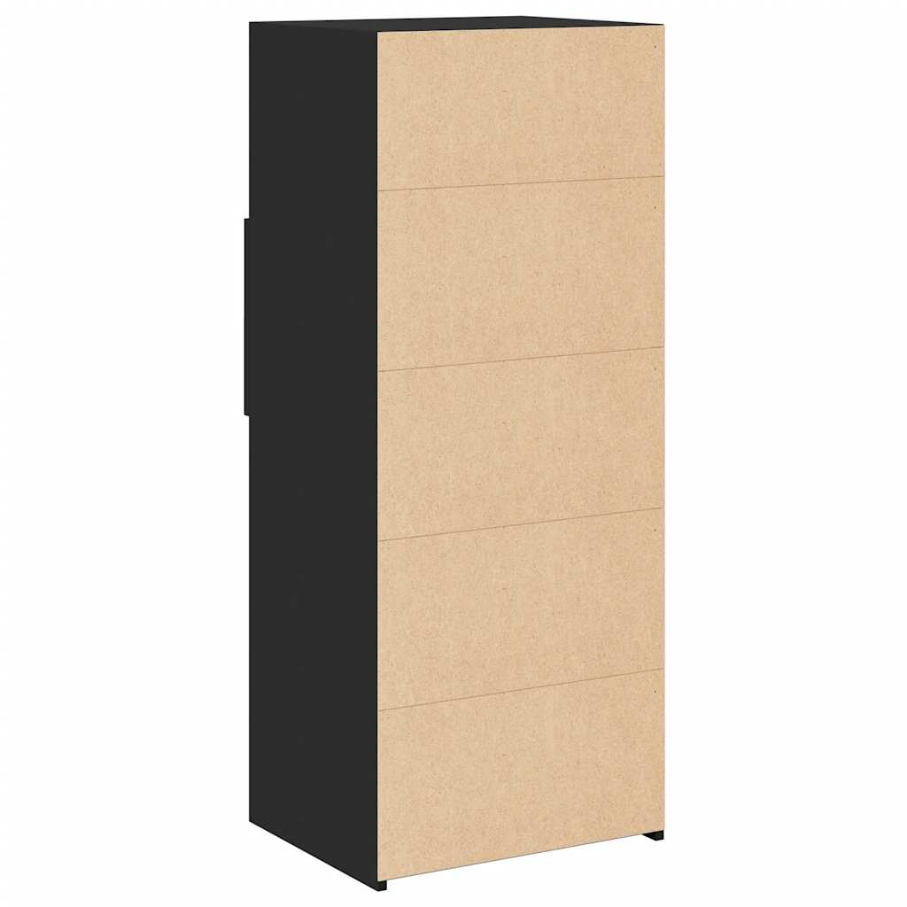 vidaXL Dulap înalt, negru, 50x42,5x124 cm, lemn prelucrat