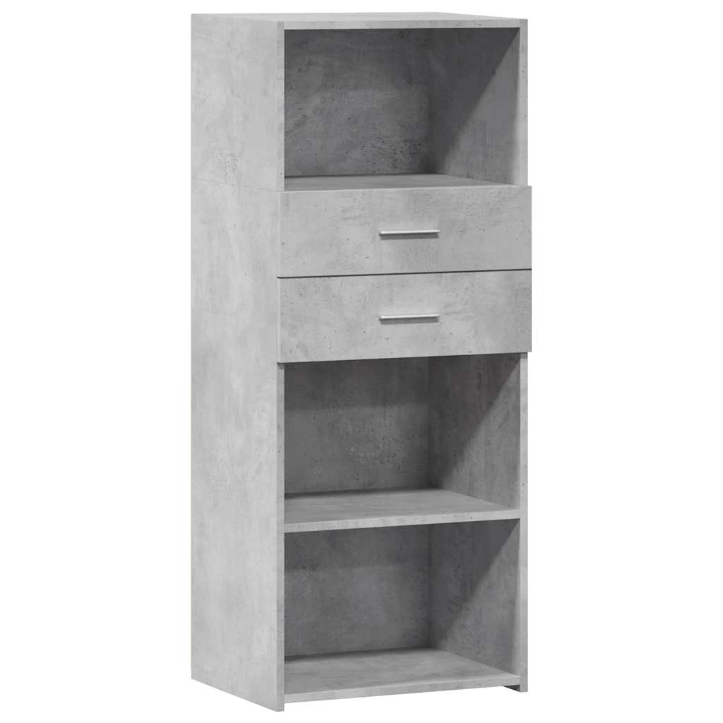 vidaXL Dulap înalt, gri beton, 50x42,5x124 cm, lemn prelucrat