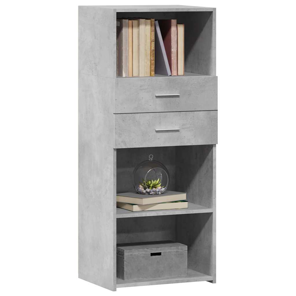 vidaXL Dulap înalt, gri beton, 50x42,5x124 cm, lemn prelucrat