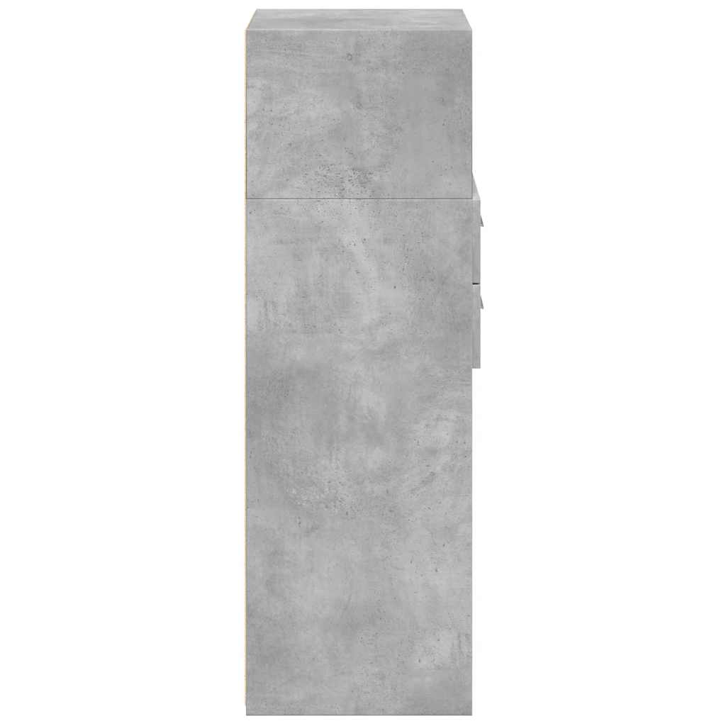 vidaXL Dulap înalt, gri beton, 50x42,5x124 cm, lemn prelucrat