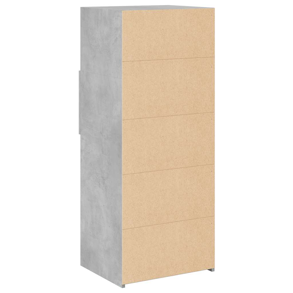 vidaXL Dulap înalt, gri beton, 50x42,5x124 cm, lemn prelucrat