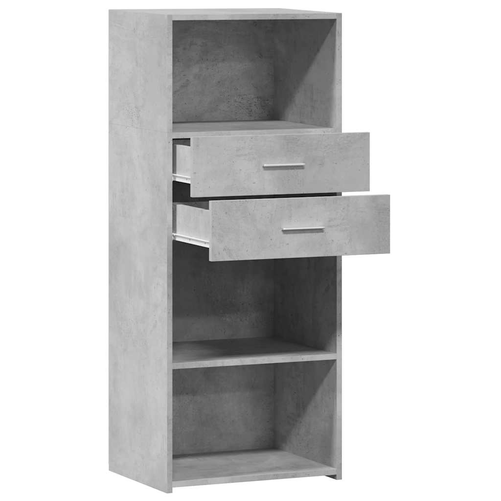 vidaXL Dulap înalt, gri beton, 50x42,5x124 cm, lemn prelucrat