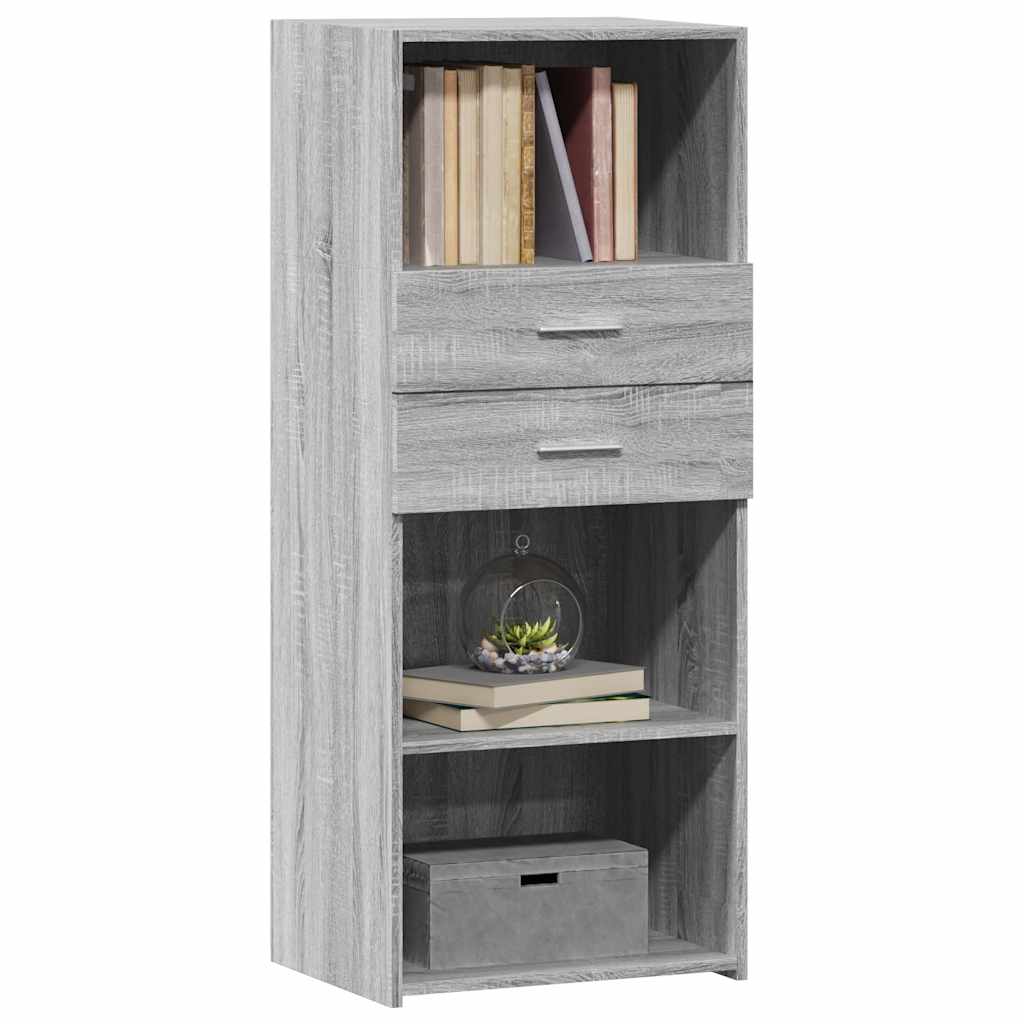 vidaXL Dulap înalt, gri sonoma, 50x42,5x124 cm, lemn prelucrat