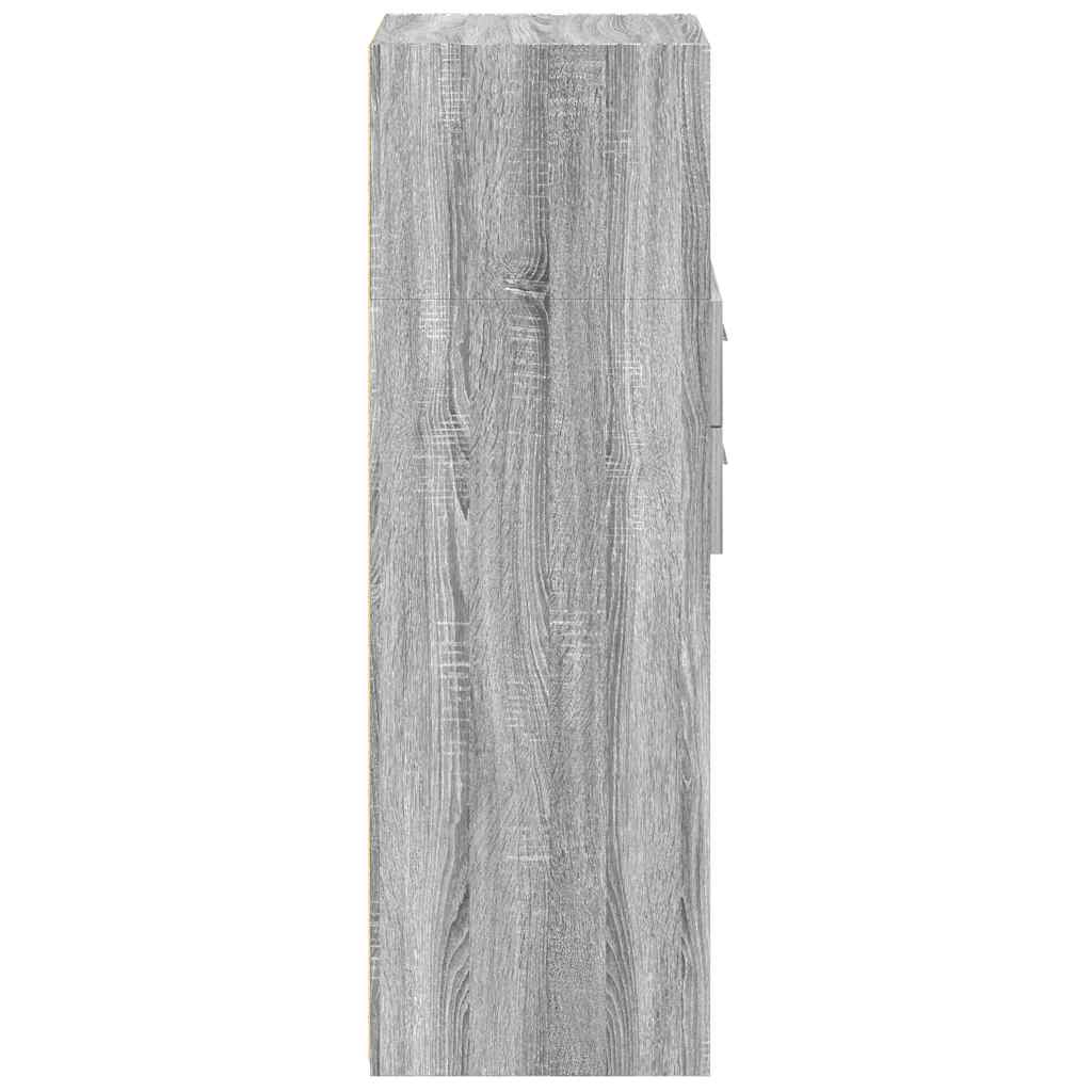 vidaXL Dulap înalt, gri sonoma, 50x42,5x124 cm, lemn prelucrat