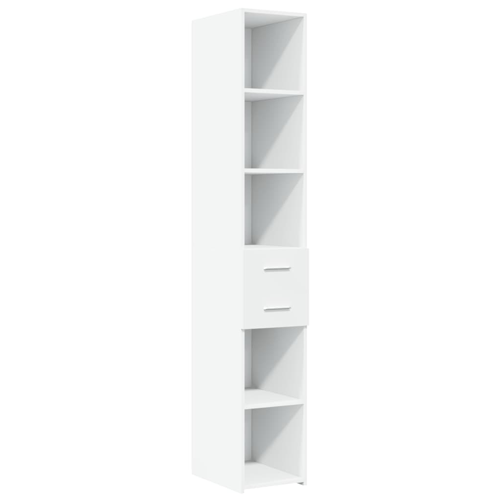 vidaXL Dulap înalt, alb, 30x42,5x185 cm, lemn prelucrat vidaXL Dulap înalt, alb, 30x42,5x185 cm, lemn prelucrat