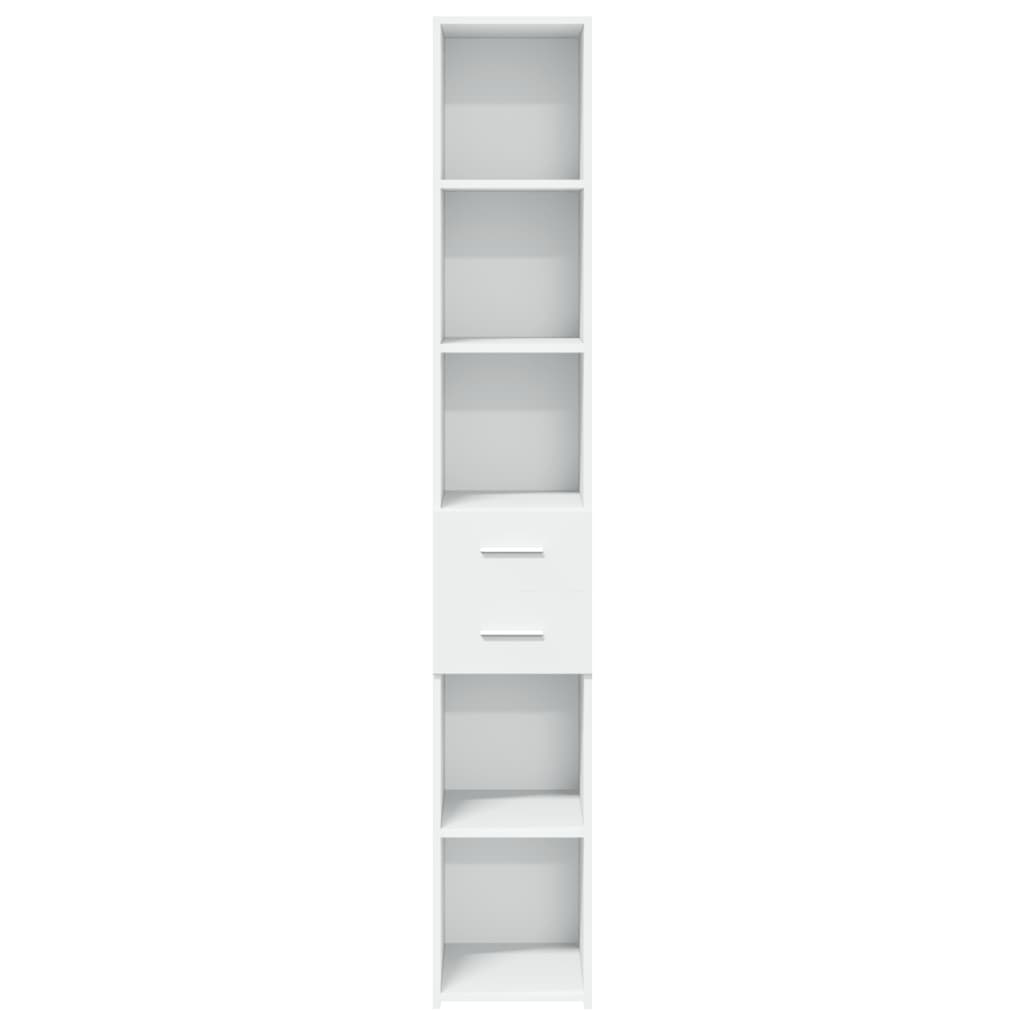 vidaXL Dulap înalt, alb, 30x42,5x185 cm, lemn prelucrat vidaXL Dulap înalt, alb, 30x42,5x185 cm, lemn prelucrat