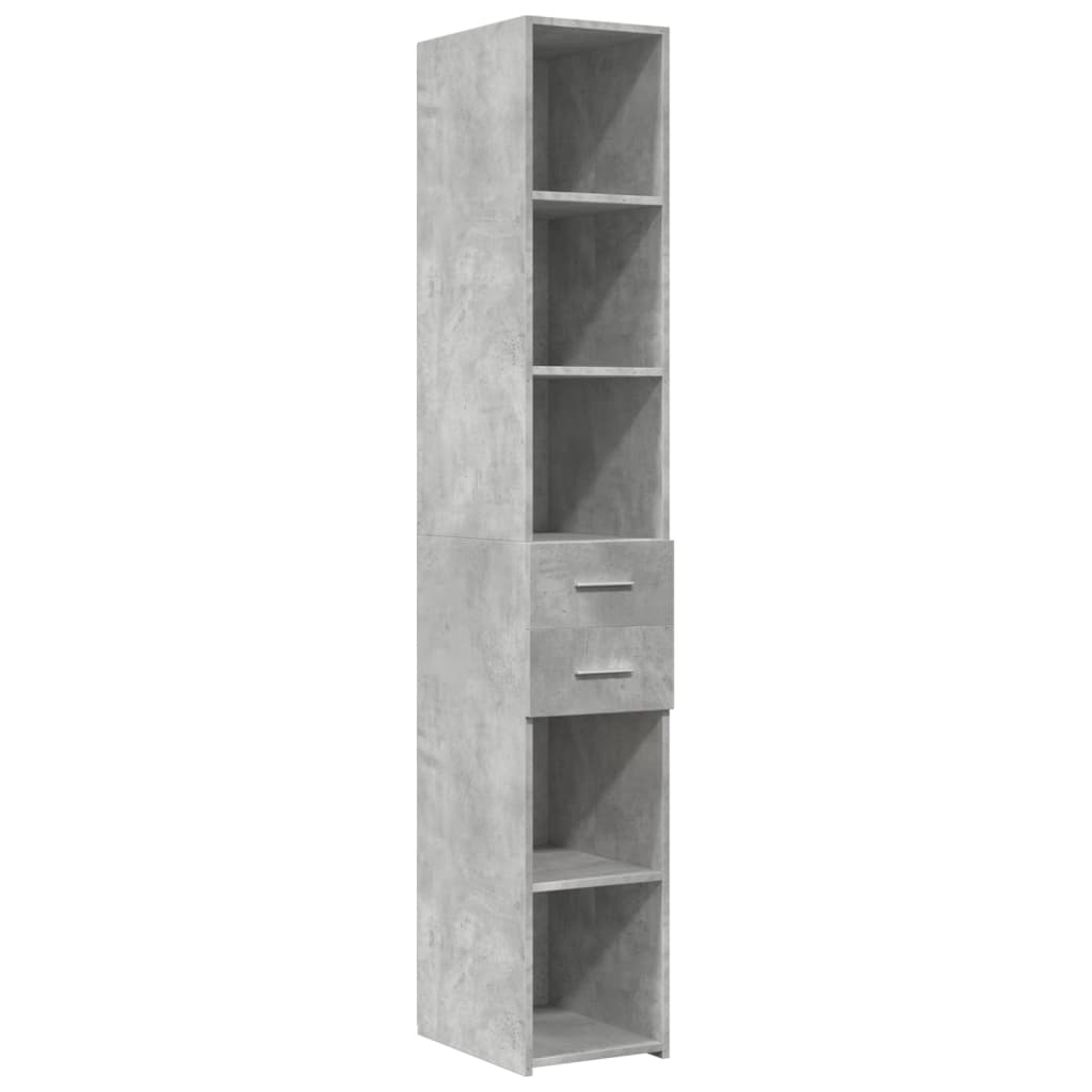 vidaXL Dulap înalt, gri beton, 30x42,5x185 cm, lemn prelucrat vidaXL Dulap înalt, gri beton, 30x42,5x185 cm, lemn prelucrat